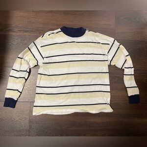 Urban Outfitters Navy and Cream Top